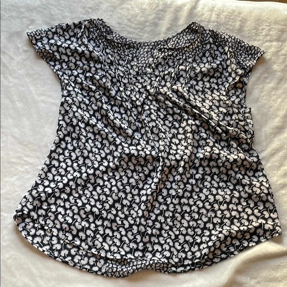 Dressy Blue and White Women's Top